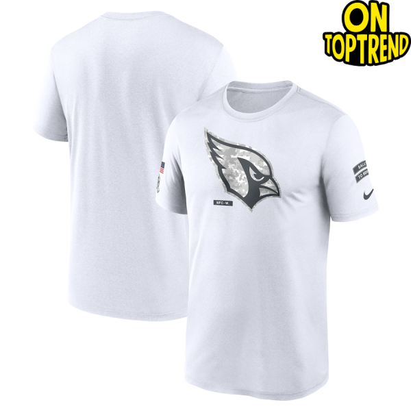 Men's Arizona Cardinals Nike White 2024 Salute To Service Legend Performance T-Shirt