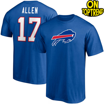 Buffalo Bills Josh Allen Fanatics Royal Player Icon Name & Number T-Shirt