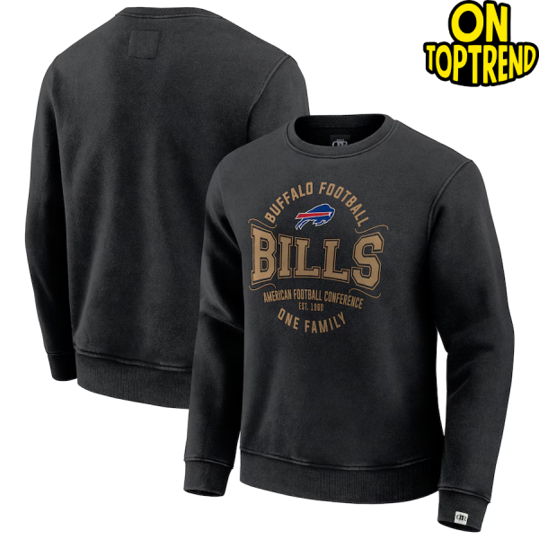 Buffalo Bills Darius Rucker Collection by Fanatics Black Vintage Pullover Sweatshirt