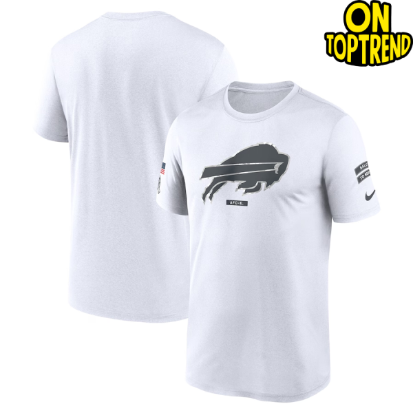 Buffalo Bills Nike White 2024 Salute To Service Legend Performance T-Shirt