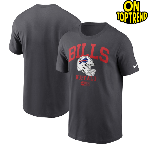 Buffalo Bills Nike Anthracite Helmet Essential T-Shirt