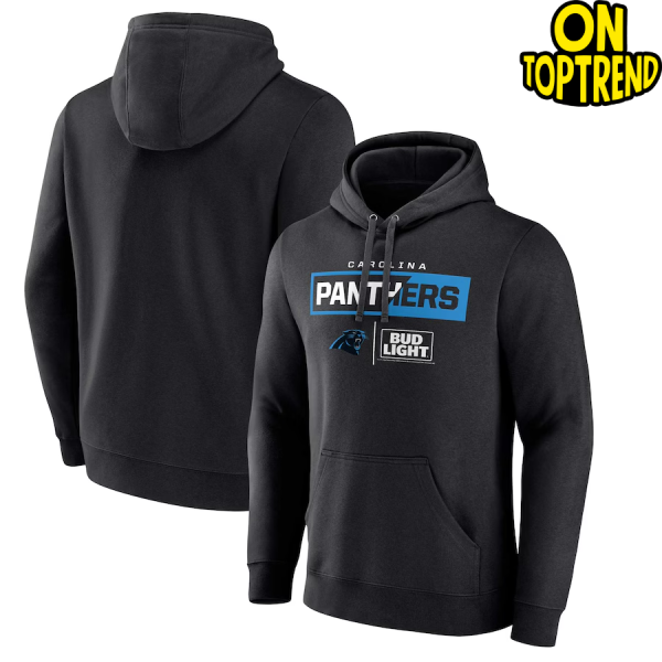 Carolina Panthers Black NFL x Bud Light Pullover Hoodie