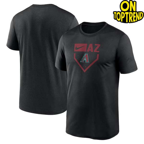 Arizona Diamondbacks Nike Black Home Plate Icon Legend Performance T-Shirt